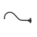 9.5-inch R Series Aluminum Satin Black Gooseneck Arm with Metal Shade
