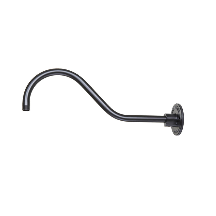 9.5-inch R Series Satin Black Gooseneck Arm with Metal Shade