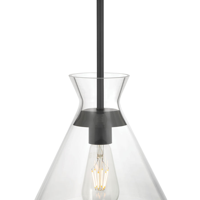 9.75'' Amarella Matte Black 1 Light Pendant