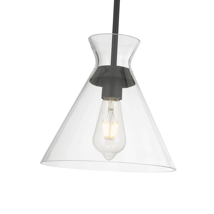 9.75'' Amarella Matte Black 1 Light Pendant