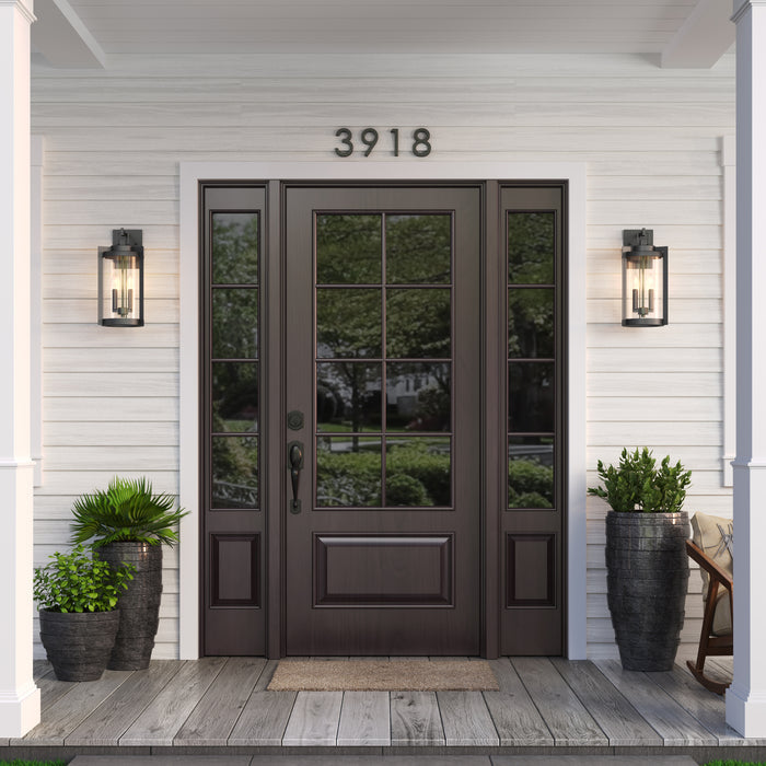 9.75'' Ellway Textured Black 2 Light Wall Sconce