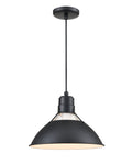 9.75'' R Series Satin Black 1 Light Pendant