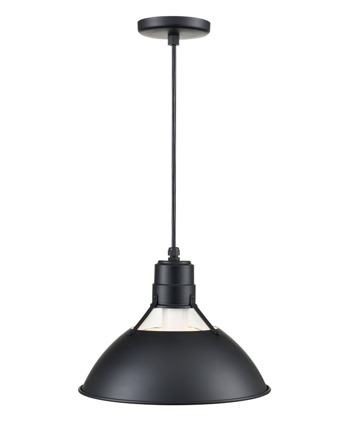 9.75'' R Series Satin Black 1 Light Pendant