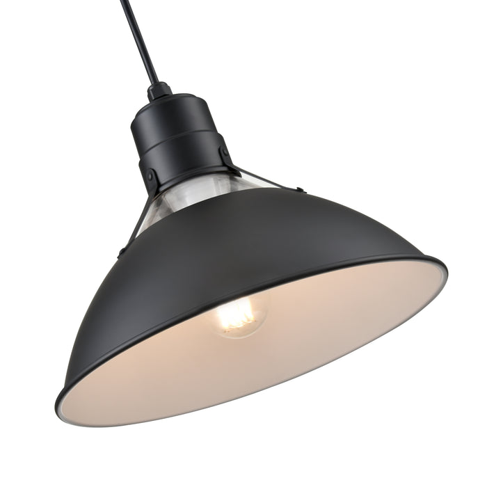 9.75'' R Series Satin Black 1 Light Pendant