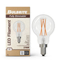 A15 4W Dimmable Clear Filament LED Light Bulb with E12 Base, 3000K, 400 Lumens, 4-Pack