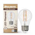 A15 7W Dimmable Clear Filament LED Light Bulb with E26 Base, 3000K, 800 Lumens, 4-Pack