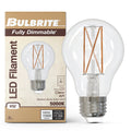 A19 14W Dimmable Clear Filament LED Light Bulb with E26 Base, 5000K, 1500 Lumens, 4-Pack