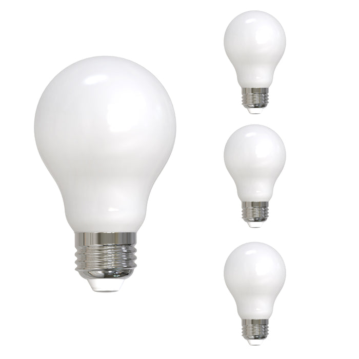A19 14W Dimmable Milky Filament LED Light Bulb with E26 Base, 4000K, 1400 Lumens, 4-Pack