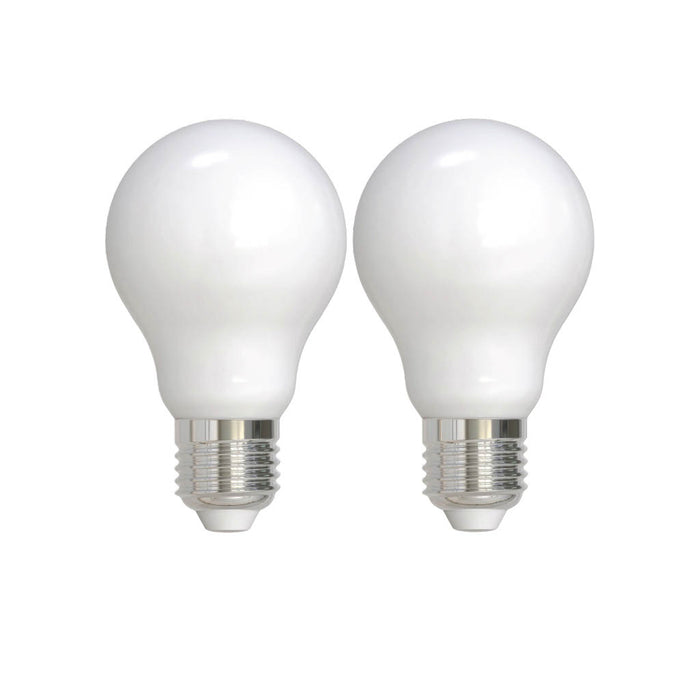 A19 4.5/7/11W Non-Dimmable Milky Filament LED Light Bulb with E26 Base, 2700K, 500/ 750/ 1150 Lumens, 2-Pack