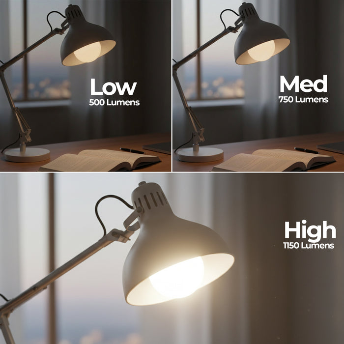 A19 4.5/7/11W Non-Dimmable Milky Filament LED Light Bulb with E26 Base, 2700K, 500/ 750/ 1150 Lumens, 2-Pack