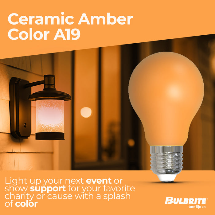 A19 4.5W Dimmable Ceramic Anver Filament LED Light Bulb with E26 Base, 10-Pack