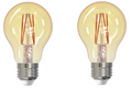 A19 4.5W Dimmable Filament LED Light Bulb with E26 Base, 2100K, 410 Lumens, 2-Pack