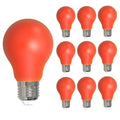 A19 4.5W Dimmable Red Filament LED Light Bulb with E26 Base, 10-Pack