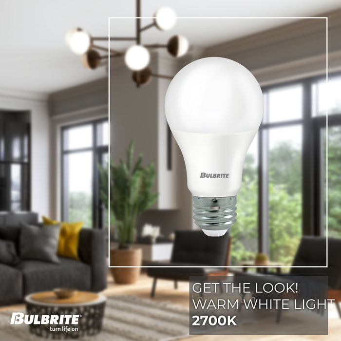 A19 5/9/14W Non-Dimmable Frost Filament LED Light Bulb with E26 Base, 3000K, 450/800/1600 Lumens, 4-Pack