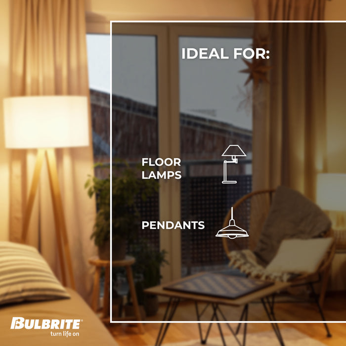 A19 5/9/14W Non-Dimmable Frost Filament LED Light Bulb with E26 Base, 3000K, 450/800/1600 Lumens, 4-Pack