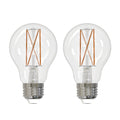 A19 5W Dimmable Clear Filament LED Light Bulb with E26 Base, 2700K, 450 Lumens, 2-Pack