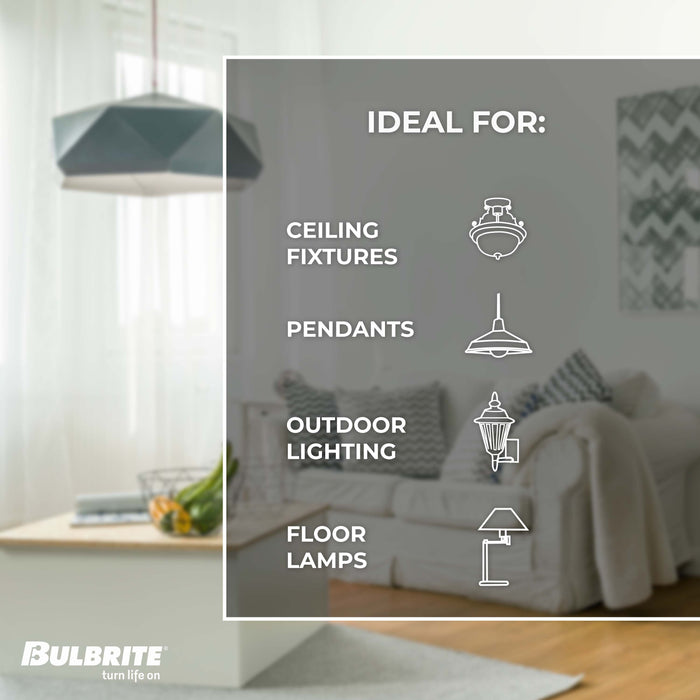 A19 5W Dimmable Clear Filament LED Light Bulb with E26 Base, 2700K, 450 Lumens, 2-Pack