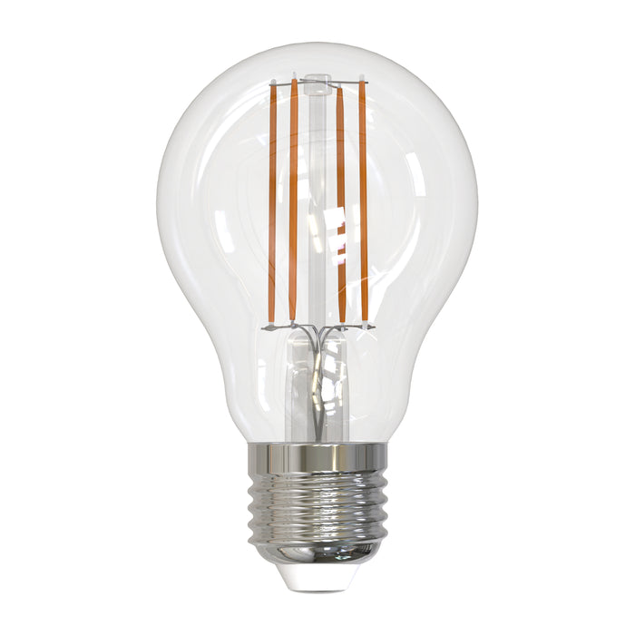 A19 7.6W Dimmable Clear Filament LED Light Bulb with E26 Base, 4000K, 800 Lumens, 10-Pack
