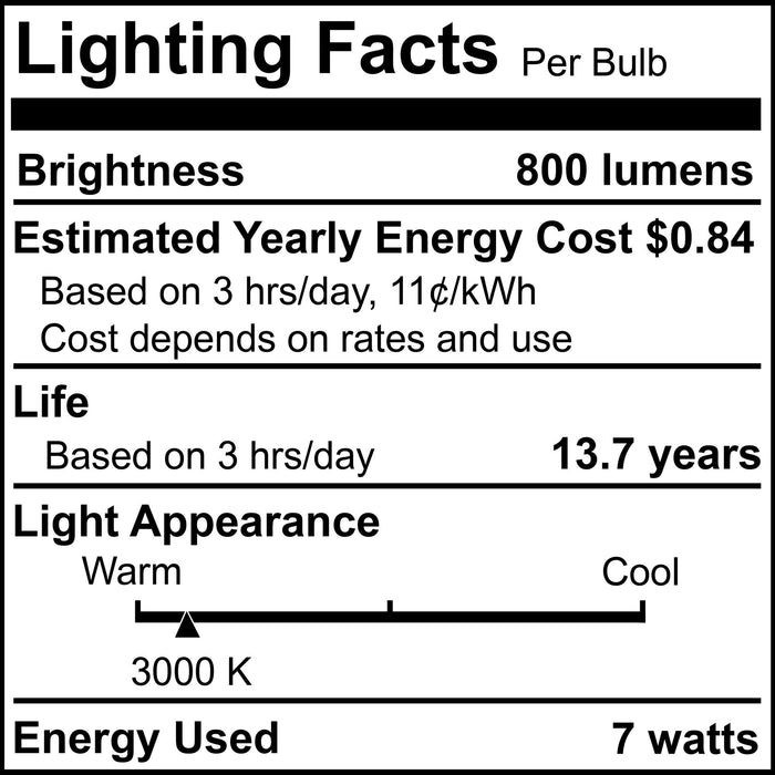 A19 7.6W Dimmable Milky Filament LED Light Bulb with E26 Base, 3000K, 800 Lumens, 4-Pack
