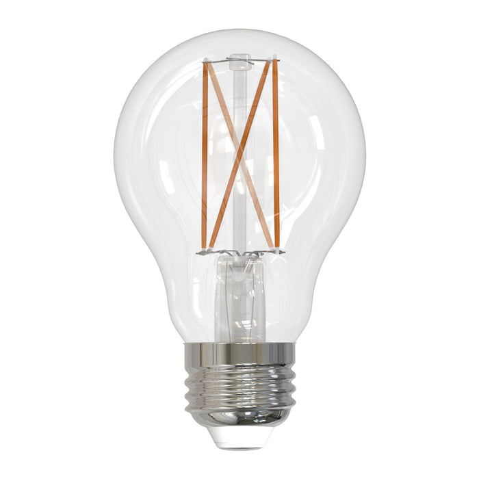 A19 7W Dimmable Clear Filament LED Light Bulb with E26 Base, 2700K, 800 Lumens, 8-Pack