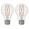 A19 8.5W Dimmable Clear Filament LED Light Bulb with E26 Base, 3000K, 850 Lumens, 2-Pack