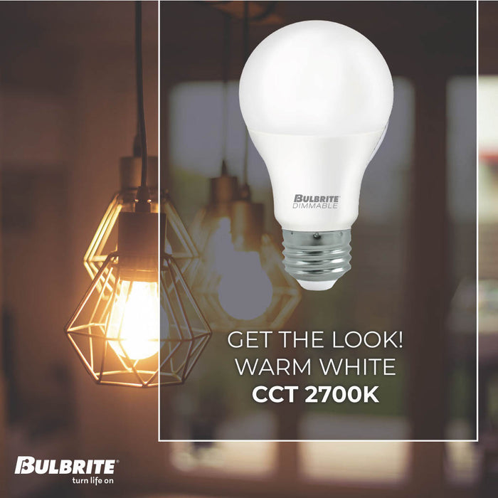 A19 8.5W Non-Dimmable Frost Filament LED Light Bulb with E26 Base, 2700K, 750 Lumens, 25-Pack