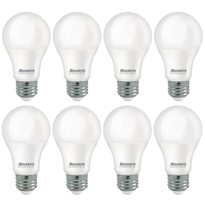 A19 9W Dimmable Frost Filament LED Light Bulb with E26 Base, 2700K, 800 Lumens, 8-Pack