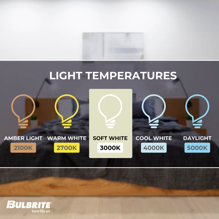 A19 9W Dimmable Frost Filament LED Light Bulb with E26 Base, 3000K, 800 Lumens, 25-Pack