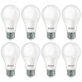 A19 9W Dimmable Frost LED Light Bulb with E26 Base, 5000K, 800 Lumens, 8-Pack