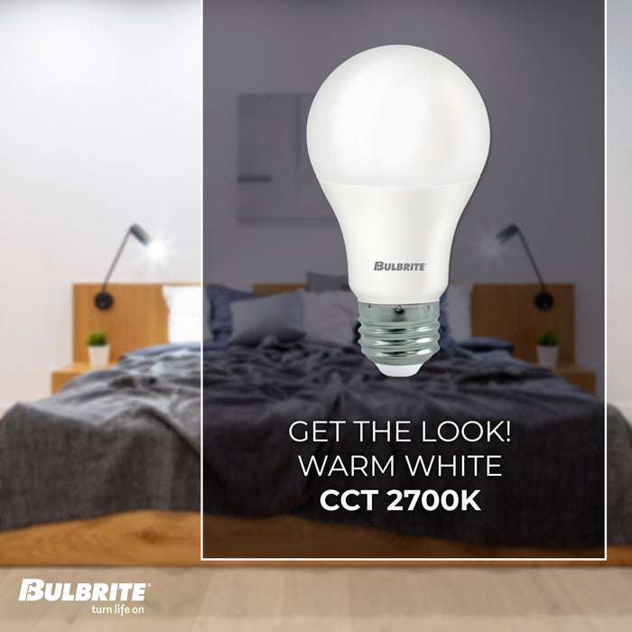 A19 9W Dimmable Frost LED Light Bulb with E26 Base, 5000K, 800 Lumens, 8-Pack