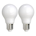 A19 9W Dimmable Milky Filament LED Light Bulb with E26 Base, 2700K, 1100 Lumens, 2-Pack