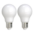 A19 9W Dimmable Milky Filament LED Light Bulb with E26 Base, 3000K, 1100 Lumens, 2-Pack