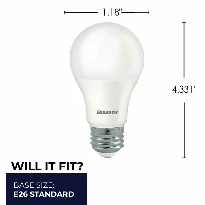 A19 9W Non-Dimmable Frost Filament LED Light Bulb with E26 Base, 5000K, 750 Lumens, 8-Pack