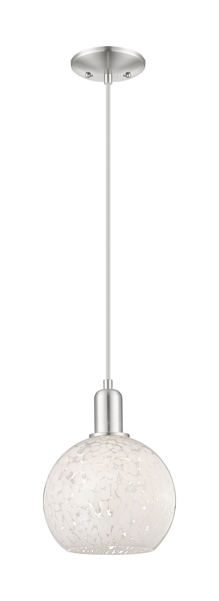 Brushed Satin Nickel / White Mouchette