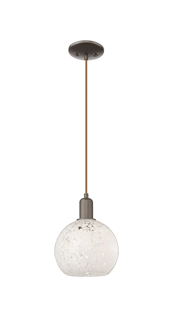 Arcadia Mini Pendant Antique Brass 8 Inch