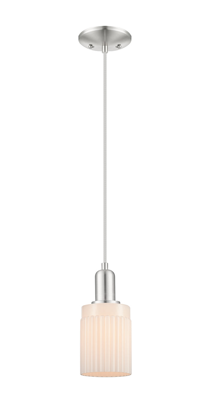 Brushed Satin Nickel / Matte White