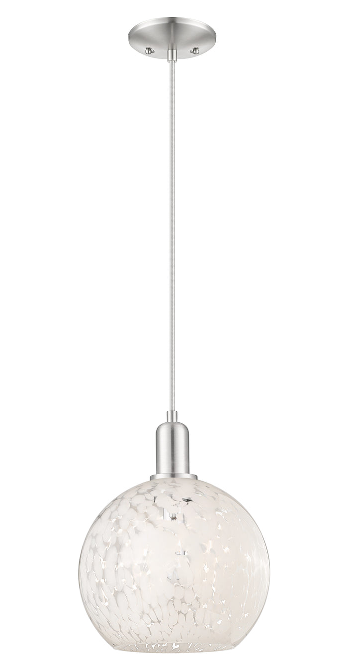 Brushed Satin Nickel / White Mouchette