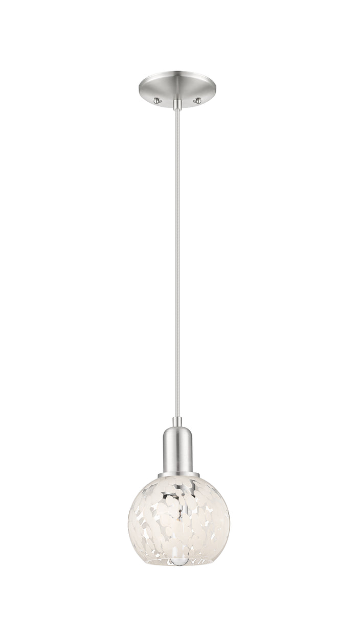 Brushed Satin Nickel / White Mouchette