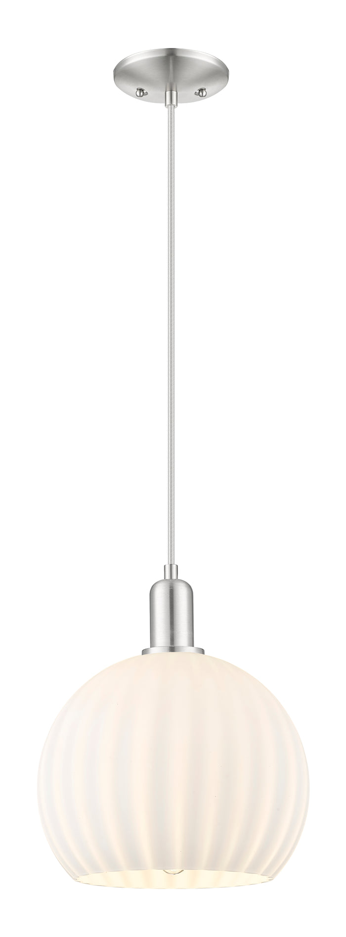 Brushed Satin Nickel / White Venetian