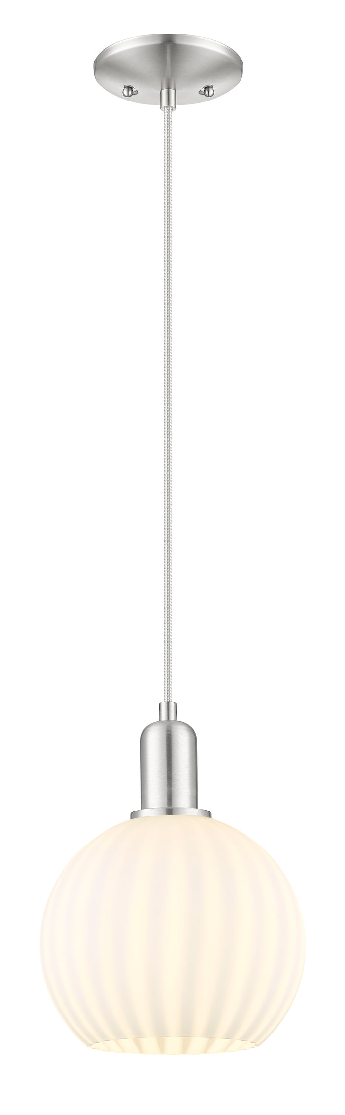 Brushed Satin Nickel / White Venetian