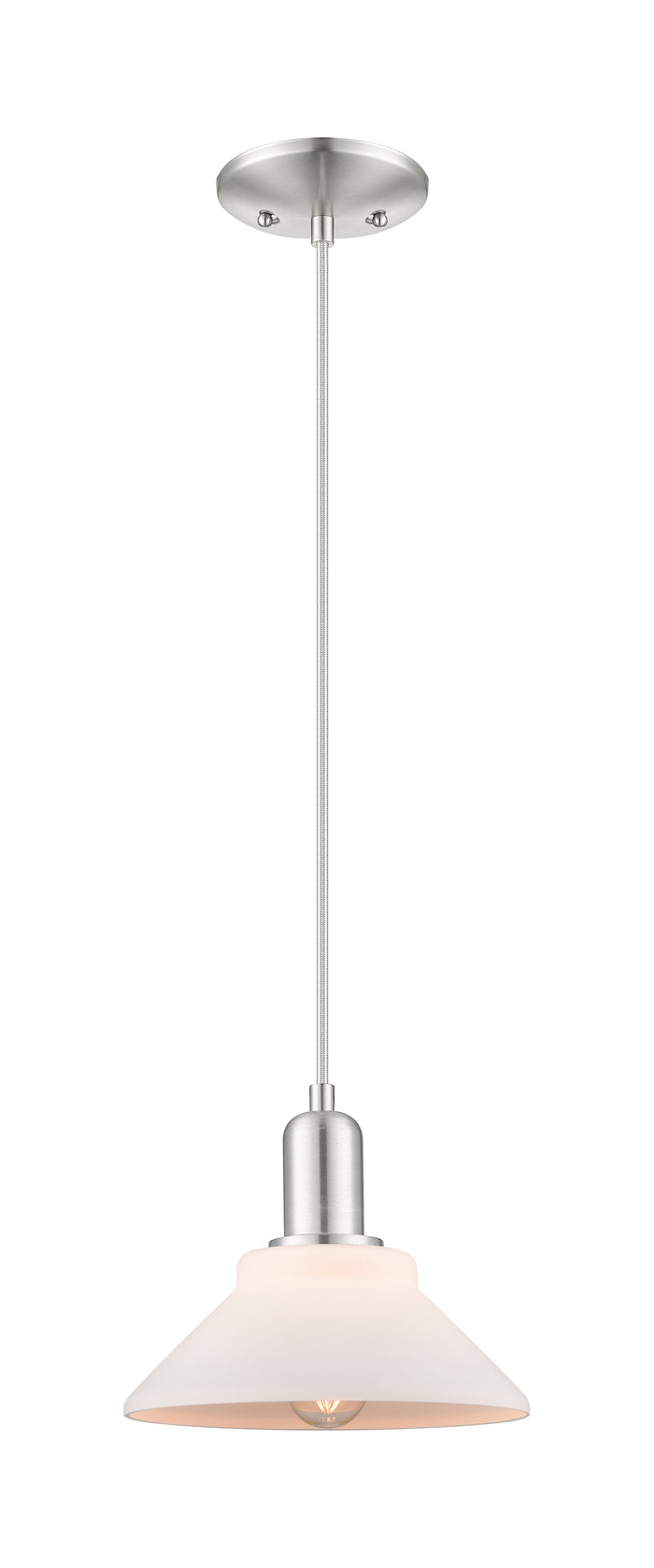 Brushed Satin Nickel / Matte White