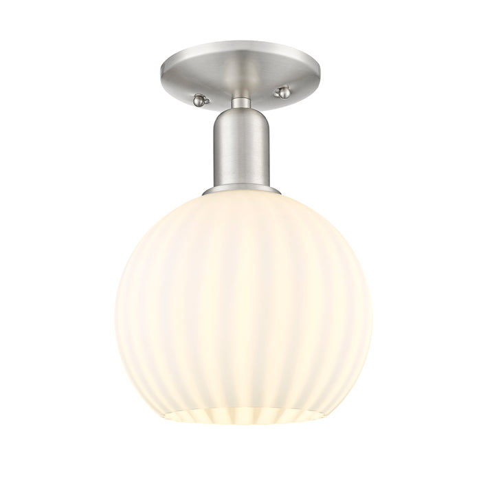 Brushed Satin Nickel / White Venetian