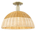 Arcadia Semi-Flush Mount Brushed Satin Nickel