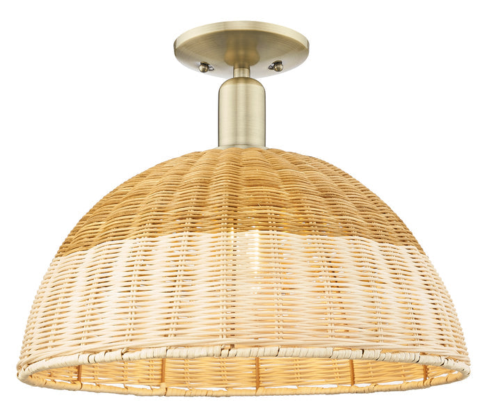 Arcadia Semi-Flush Mount Brushed Satin Nickel