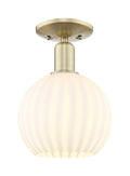 Arcadia Semi-Flush Mount Brushed Satin Nickel