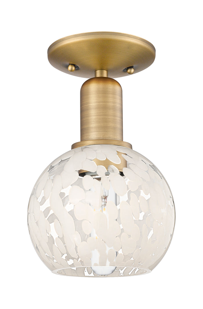 Arcadia Semi-Flush Mount Brushed Satin Nickel