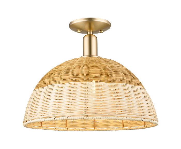 Arcadia Semi-Flush Mount Brushed Satin Nickel