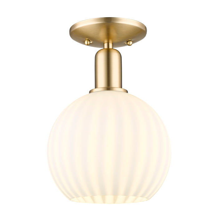Arcadia Semi-Flush Mount Brushed Satin Nickel