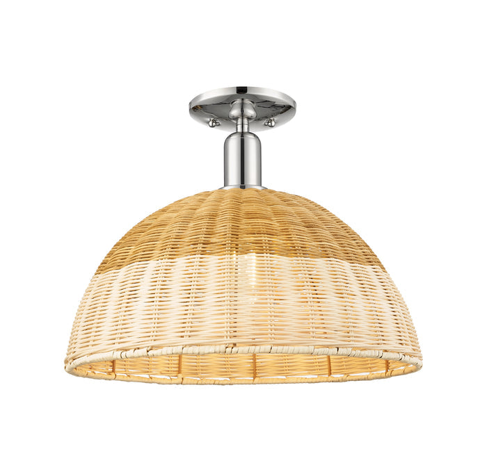 Arcadia Semi-Flush Mount Brushed Satin Nickel
