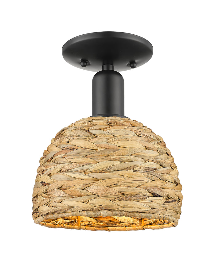Arcadia Semi-Flush Mount Satin Nickel